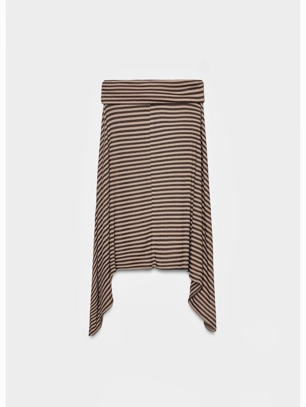 Zara Brand new Size M
Striped Asymmetrical Midi Skirt in Brown & Black
